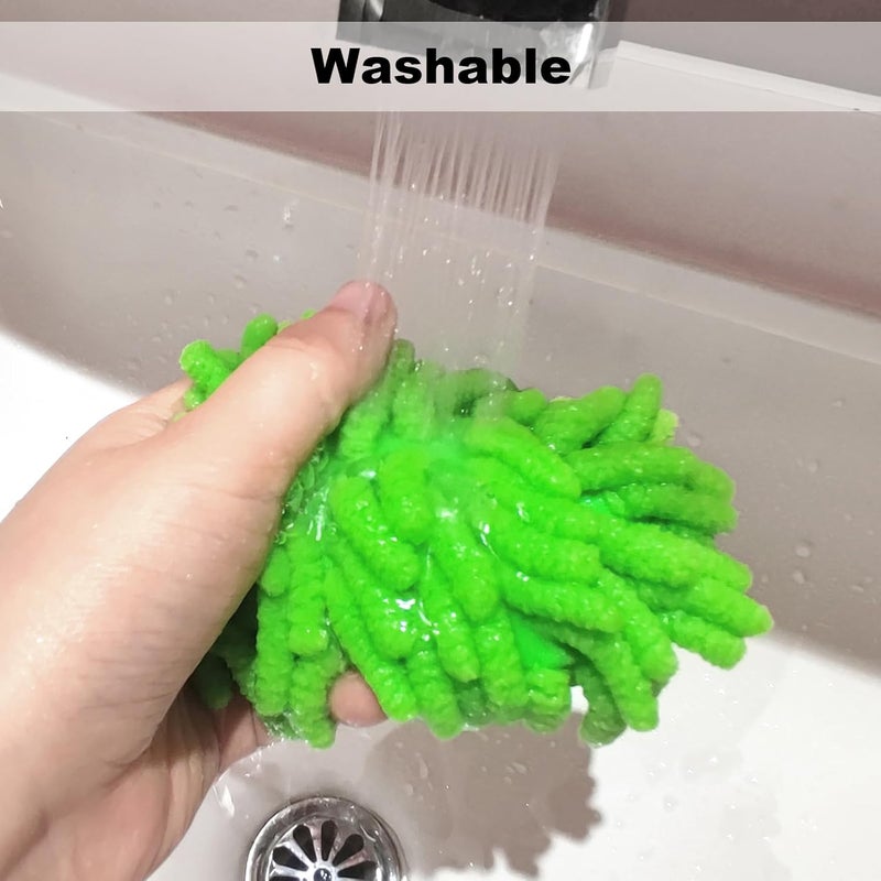 SITHON 4 Pieces Magnetic Microfiber Shag Whiteboard Eraser, Washable Microfiber Shag Dry Erase Board Eraser for Markers, Chalk, Home and Office (Gray/Green/Blue/Pink) - Image 4